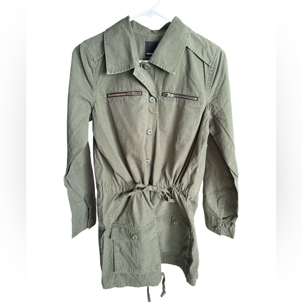 Dolce Vita NWOT Mini Jumper Drawstring Dress Army Green Size XS